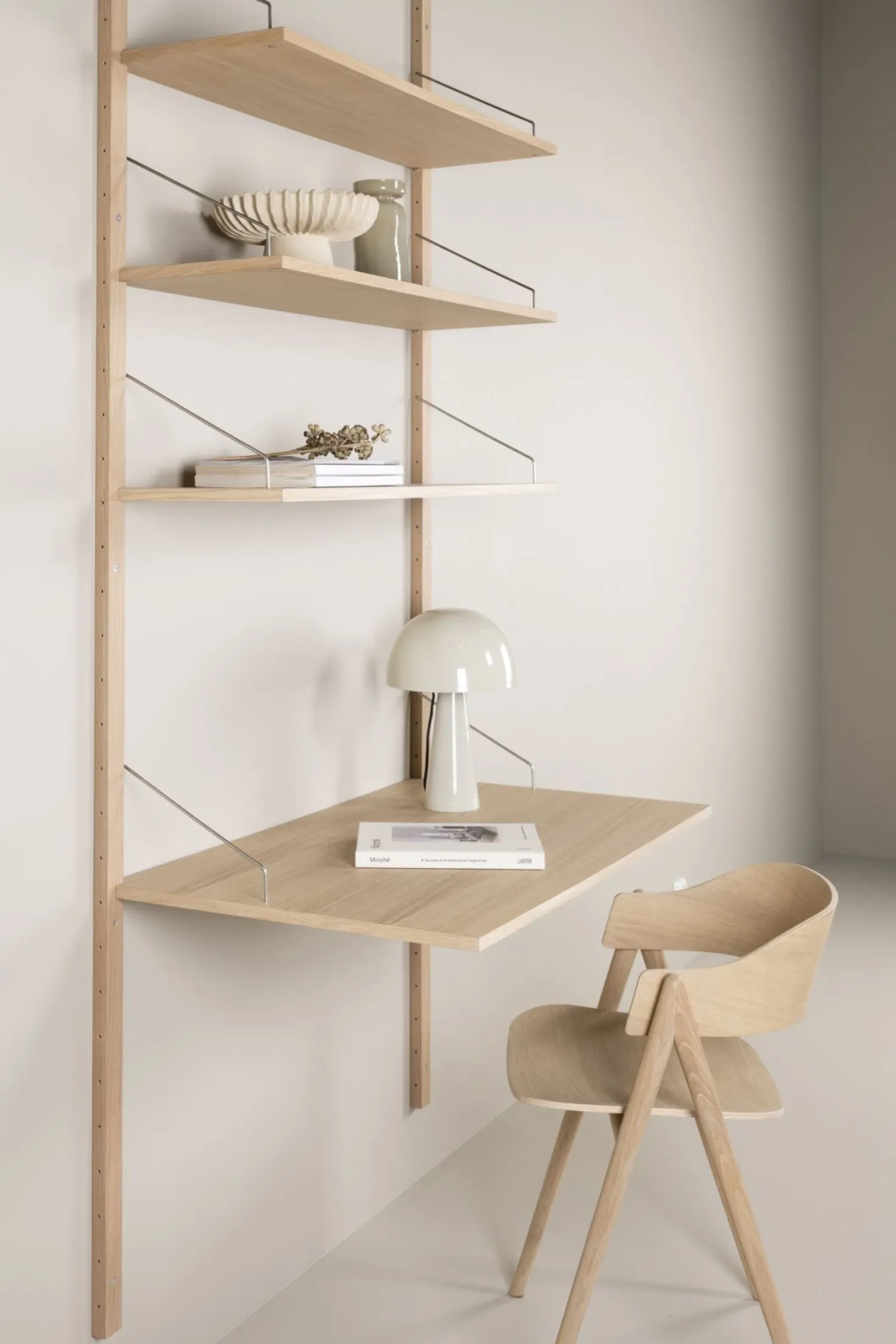 Hyllsystem skrivbordsskiva natur - 100x60x2 cm