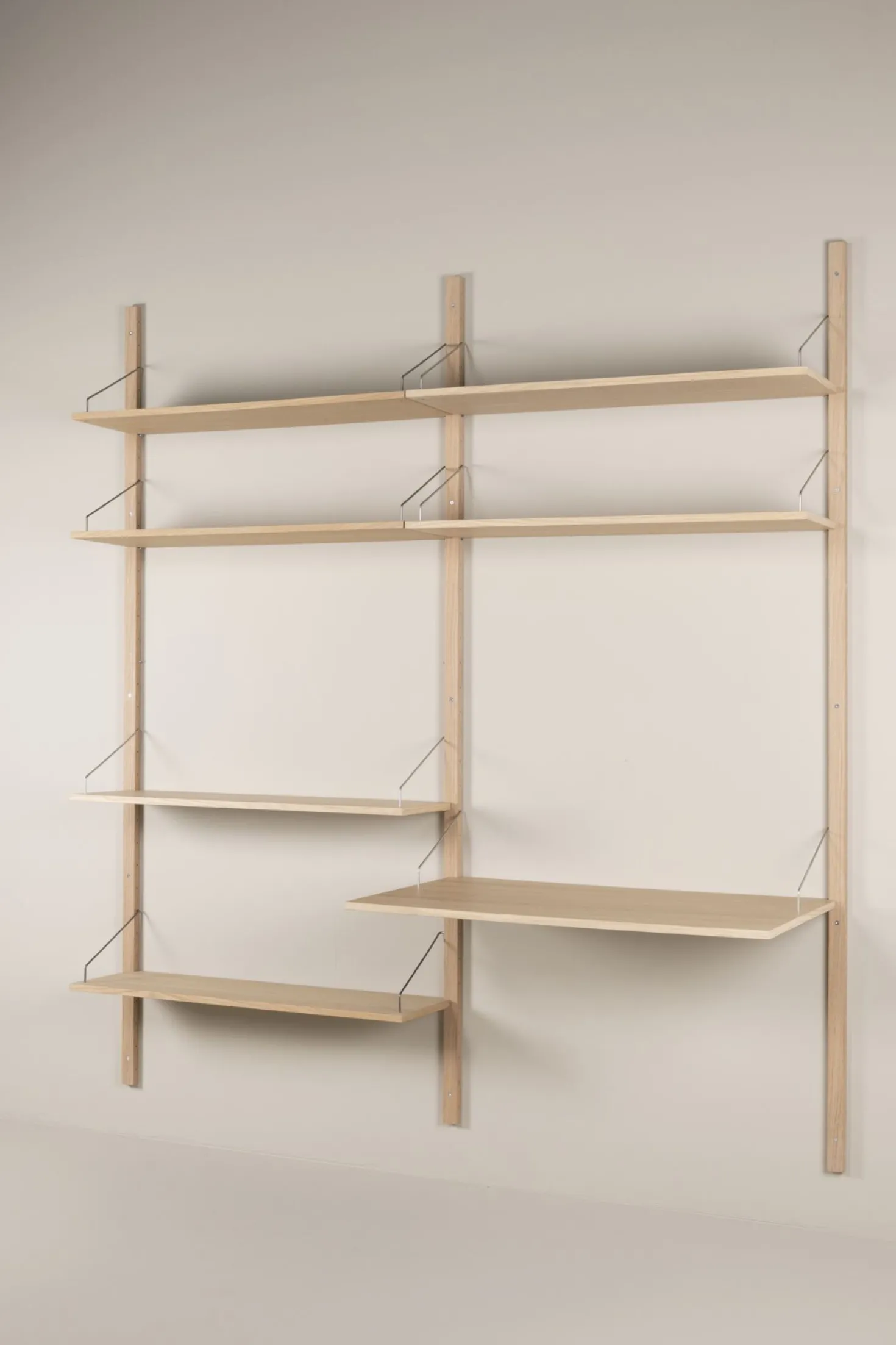 Hyllsystem skrivbordsskiva natur - 100x60x2 cm
