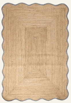 Jutematta gråblå - 160x230 cm