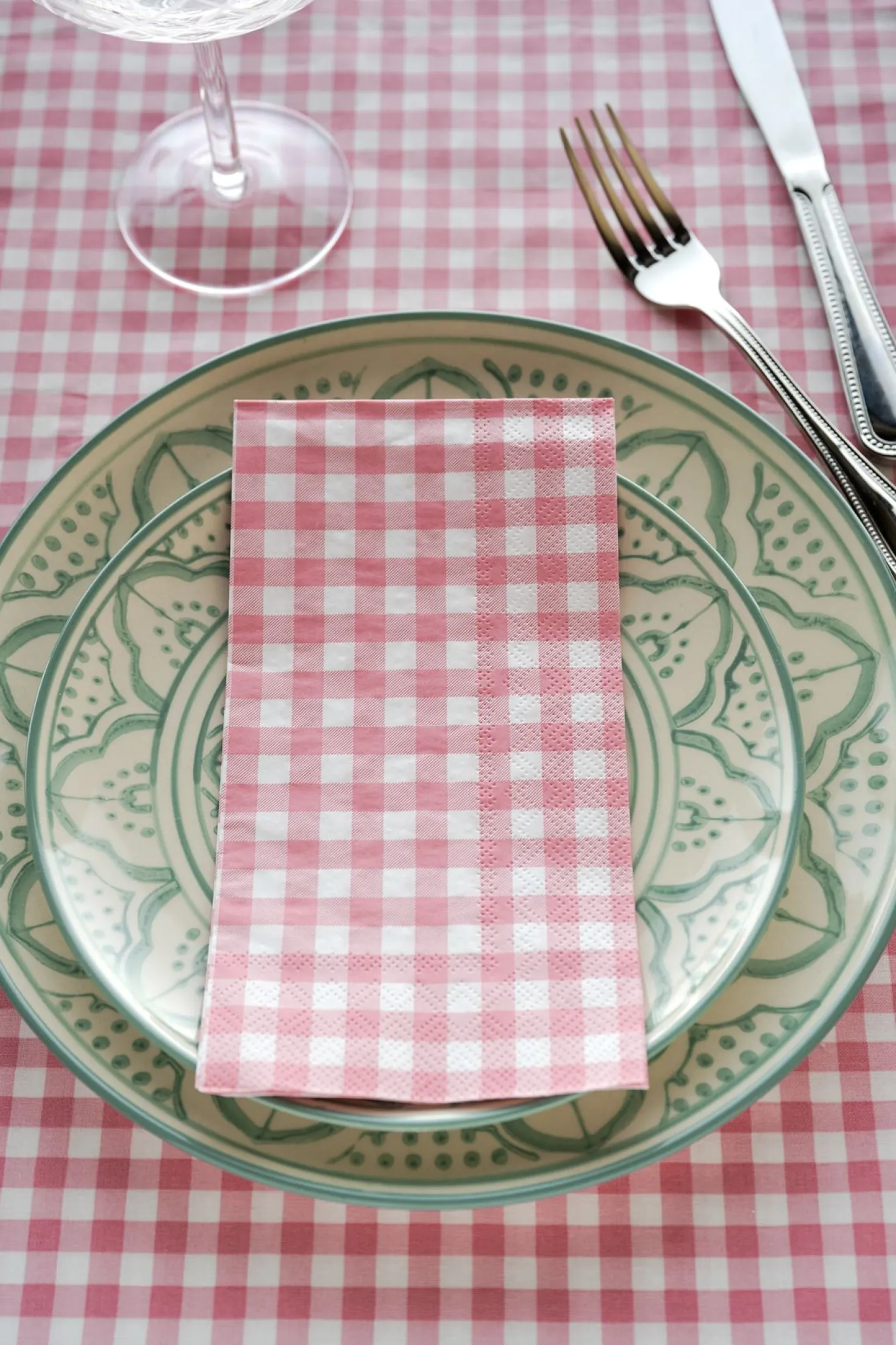 Köksservetter multi/rosa - 33x42 cm