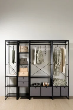 Klädhängare svart - 84x46,5x215 cm