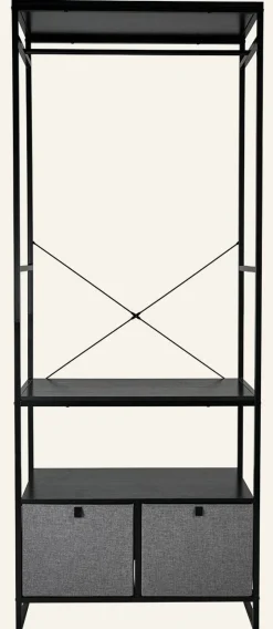Klädhängare svart - 84x46,5x215 cm