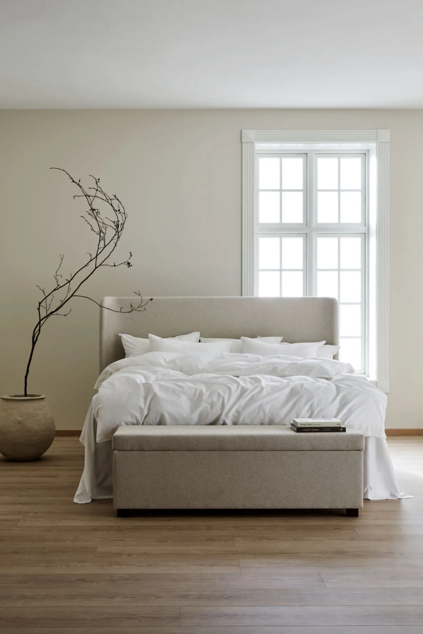 Kontinentalsäng medium/fast natur - 150x200 cm
