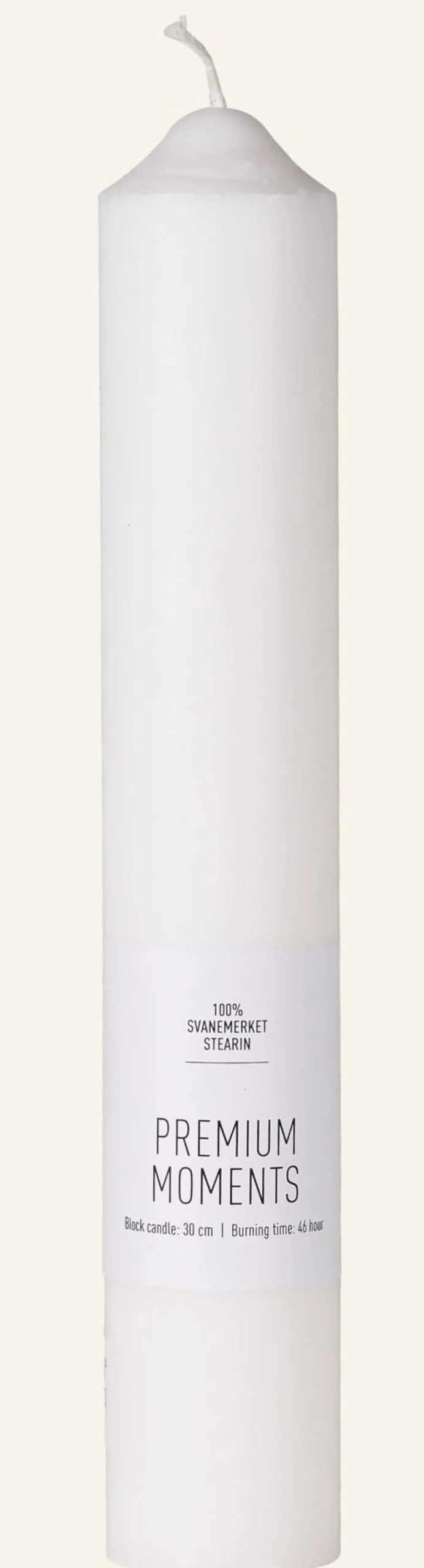 Kronljus vit - 5x30 cm