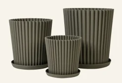 Kruka utomhus taupe - 39x39x44 cm