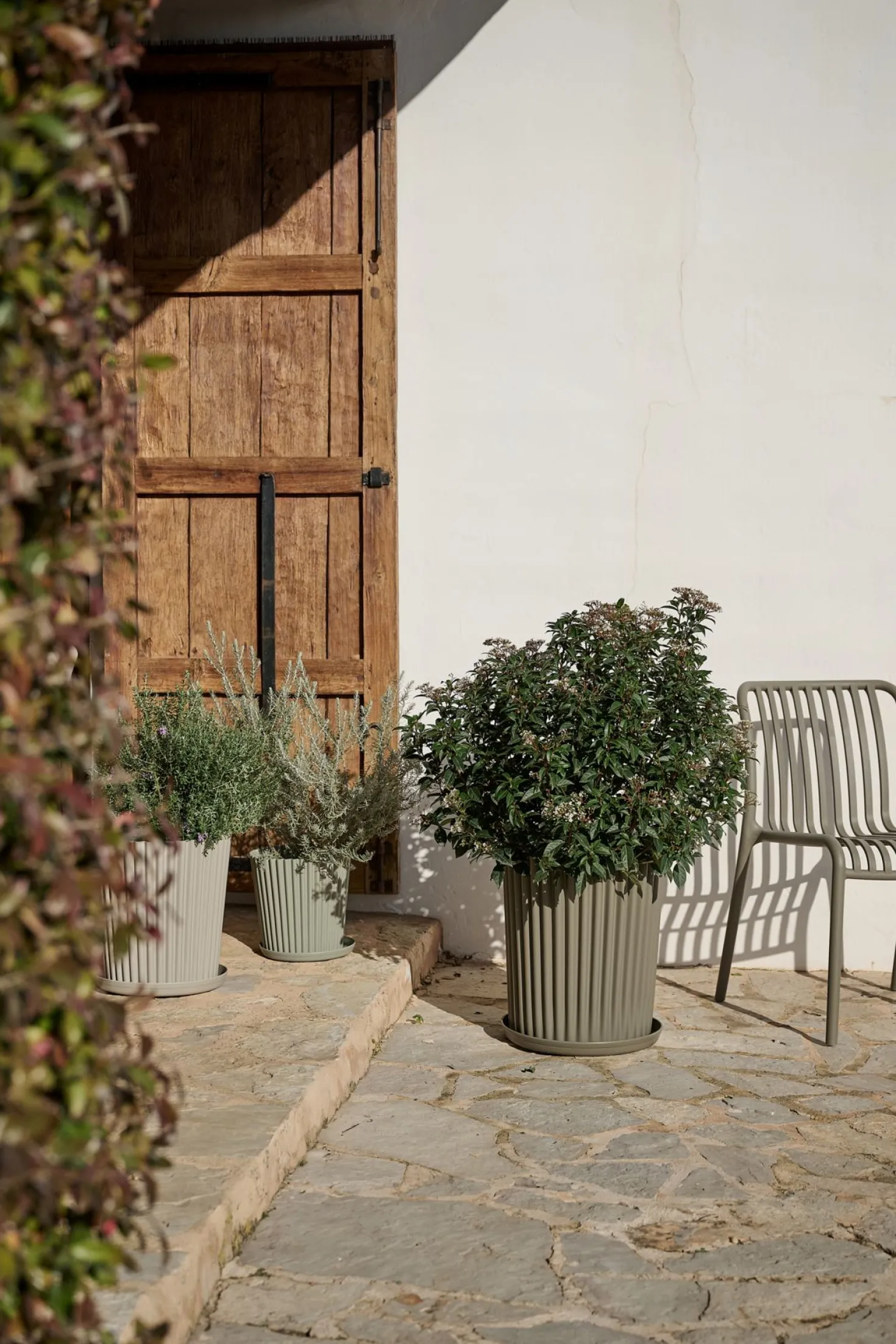 Kruka utomhus taupe - 39x39x44 cm