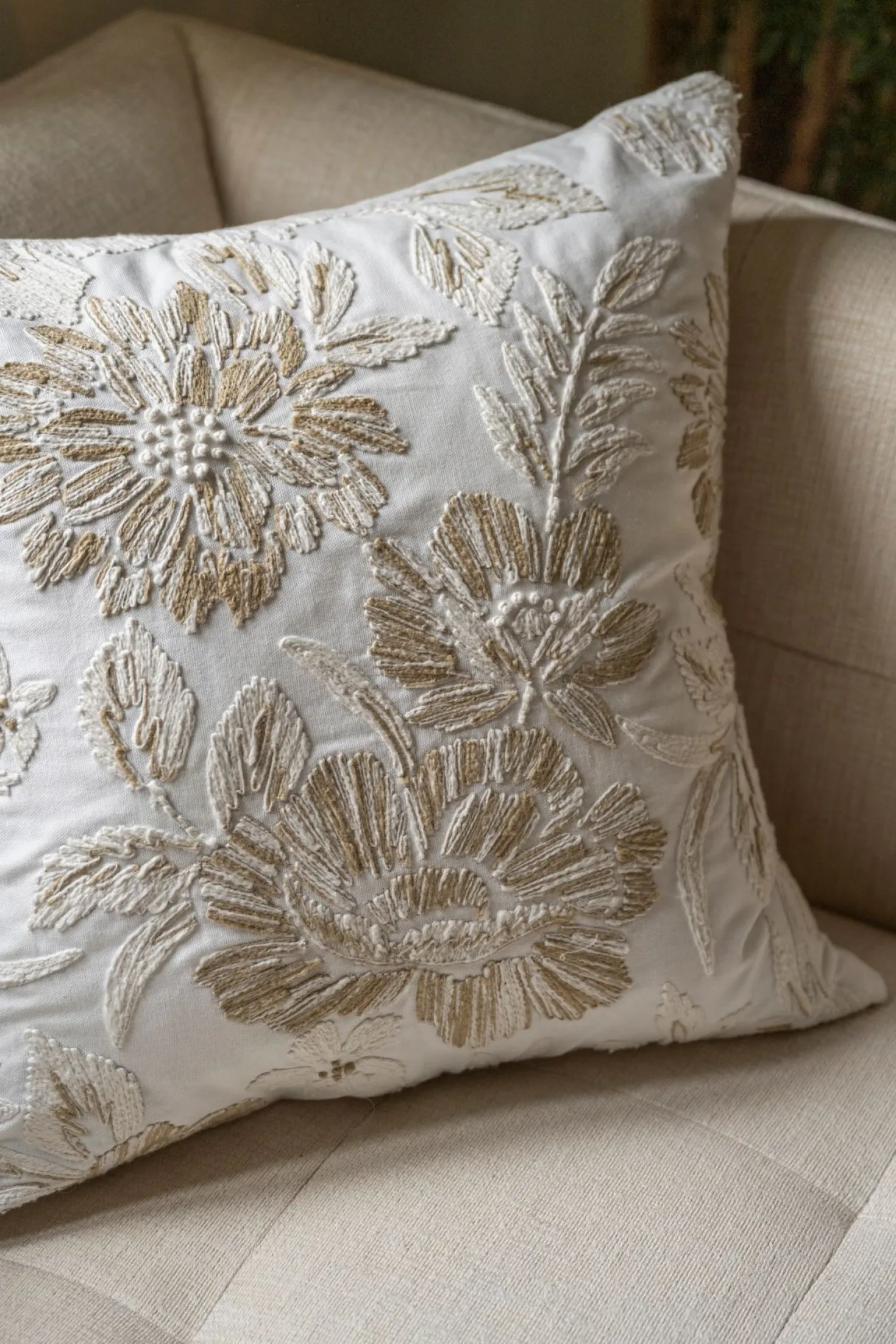 Kuddfodral beige - 50x50 cm