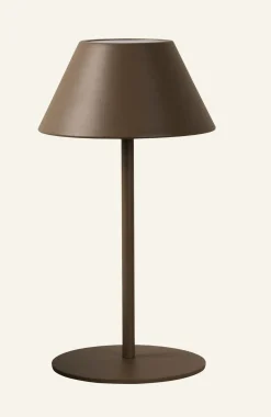 Led bordlampa brun - 10x10x21 cm