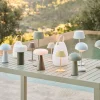 Led bordlampa ljusbeige - 18x18x26 cm