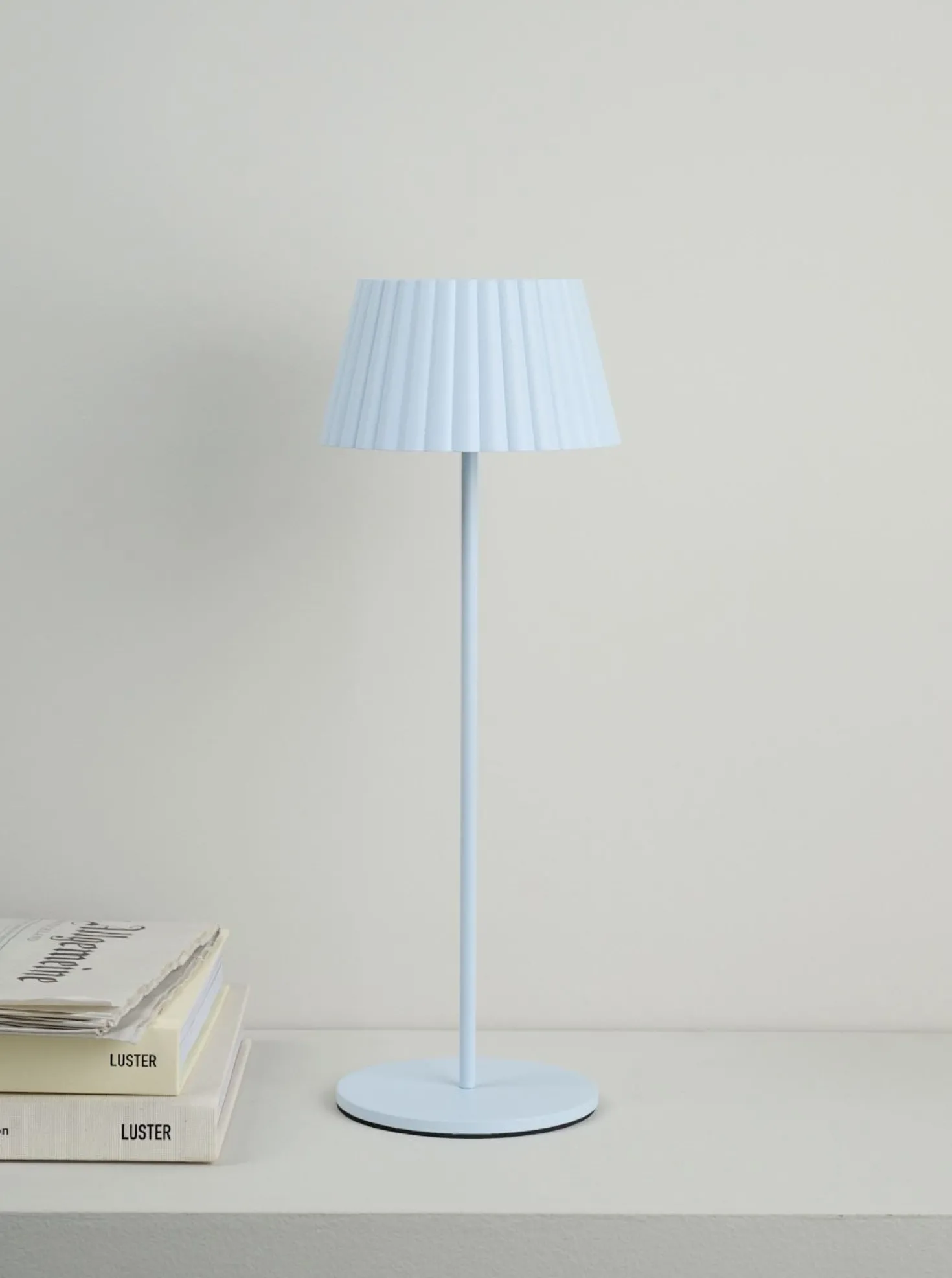 Led bordlampa ljusblå - 37,5 cm ø13,5