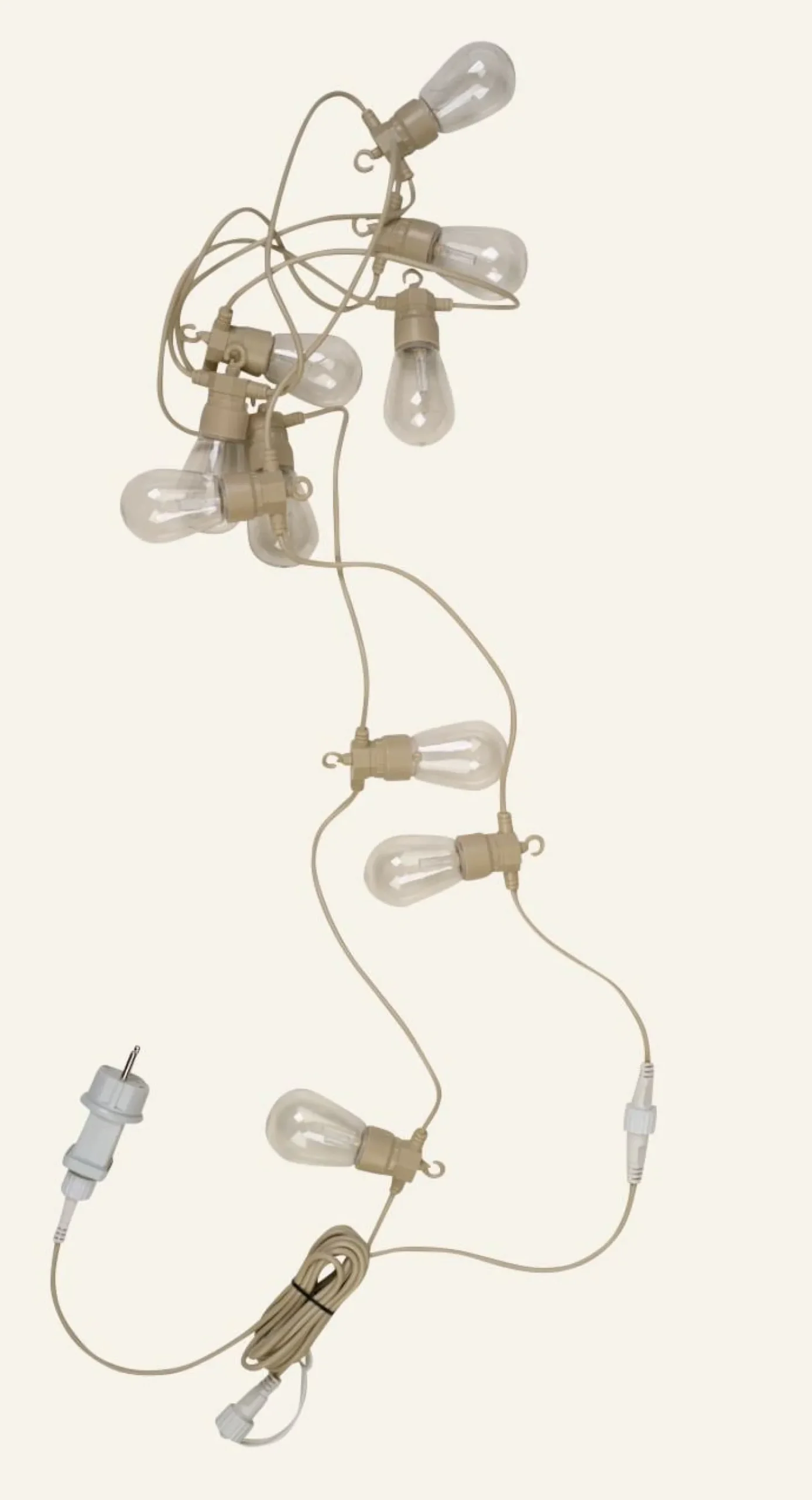 Led-ljusslinga beige - 570 cm