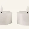 Led-värmeljus vit - 7,5x7,5x4 cm