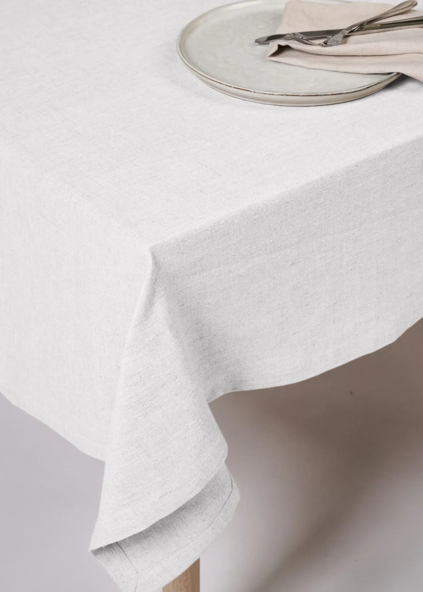 Linneduk vit - 140x250 cm