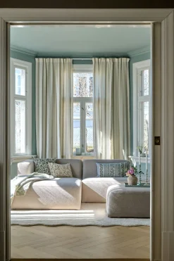 Linnegardin multi/vit - 138x250 cm