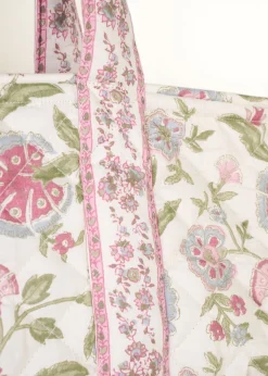 Liten tygväska multi/rosa - 30x40 cm