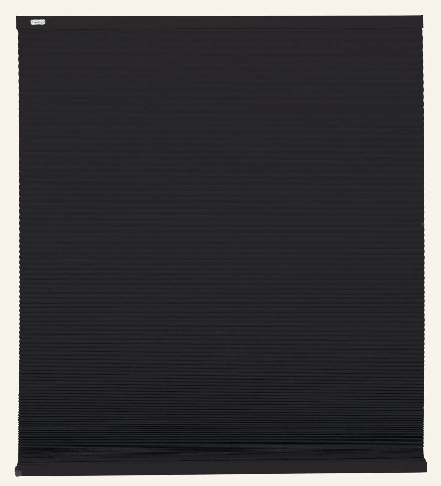Ljusfiltrerande plisségardin svart - 100x160 cm