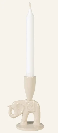 Ljusstake beige - 10x8x15 cm