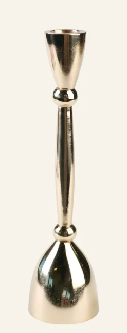 Ljusstake guld - 5,5x5,5x22 cm