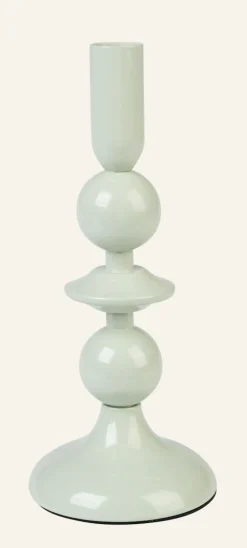 Ljusstake ljusgrön - 9x9x21,8 cm