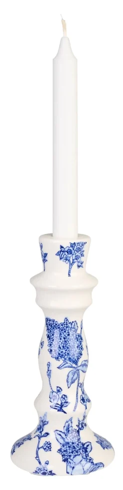 Ljusstake multi/blå - 25,2x11,6x11,6 cm