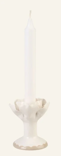 Ljusstake offwhite - 8x8x9,3 cm