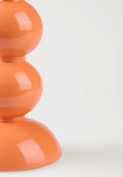 Ljusstake orange - 8x8x20 cm