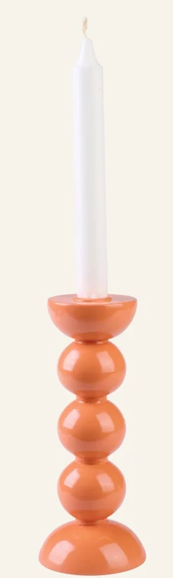 Ljusstake orange - 8x8x20 cm