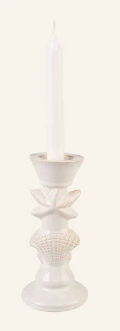 Ljusstake vit - 9x9x20,5 cm