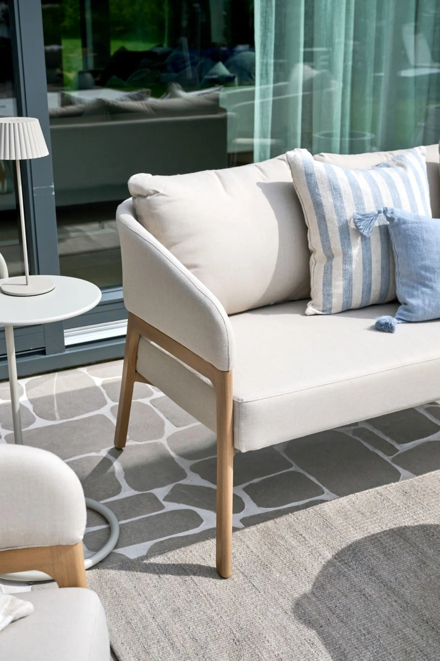 Loungesoffa beige - 79x133,5x73 cm