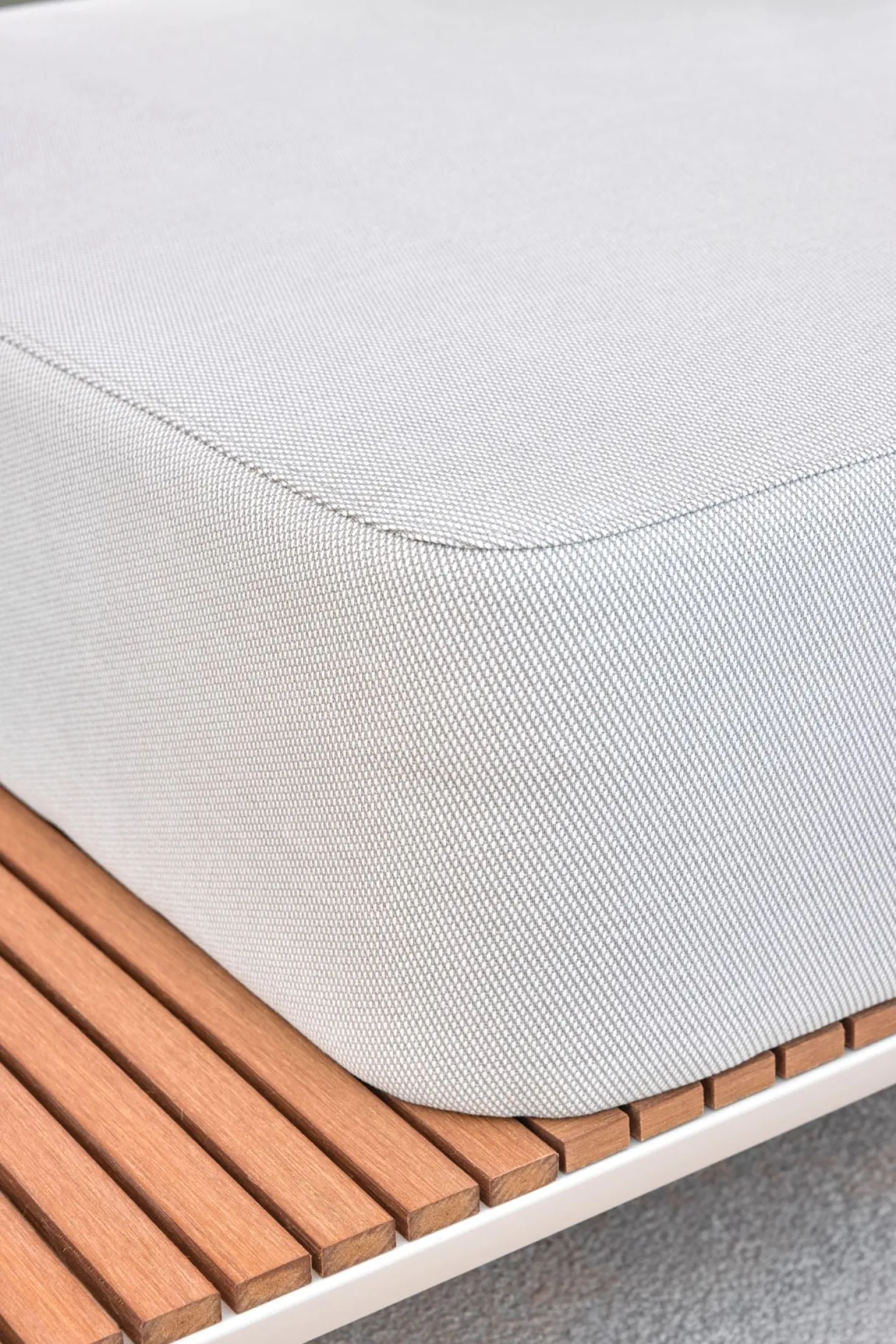 Loungesoffa offwhite - 96,5x253x31,5 cm