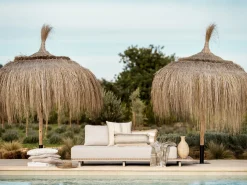 Loungesoffa offwhite - 96,5x253x31,5 cm