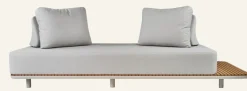 Loungesoffa offwhite - 96,5x253x31,5 cm