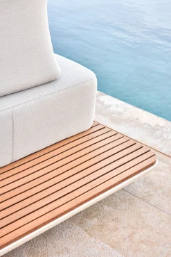 Loungesoffa offwhite - 96,5x253x31,5 cm