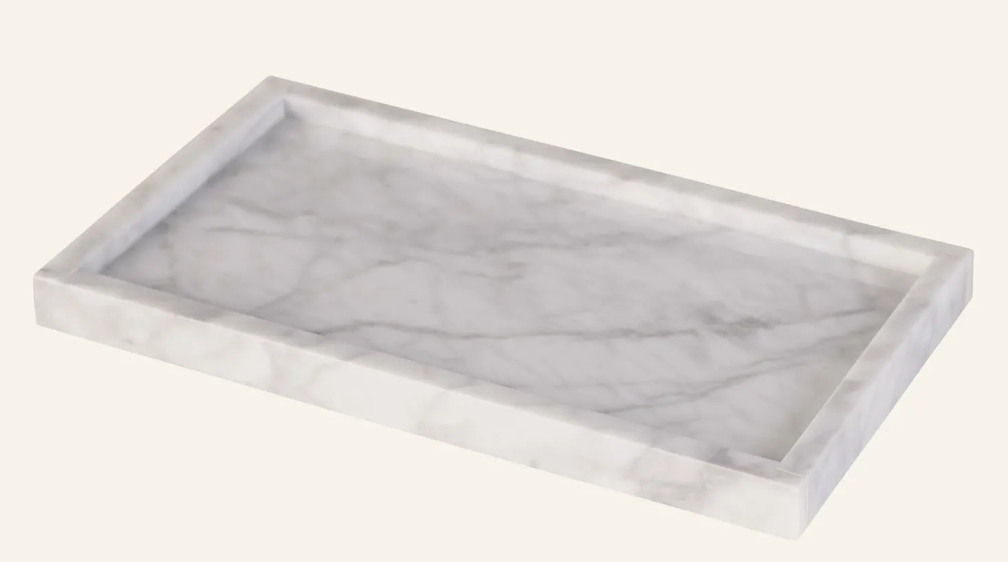 Marmor bred vit - 27x15,2 cm
