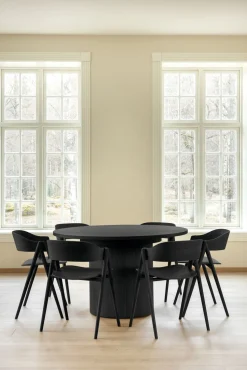 Matbord svart - ø127 cm