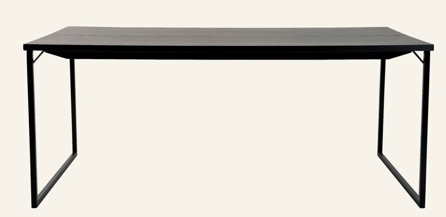 Matbord svart - 100x200x75 cm