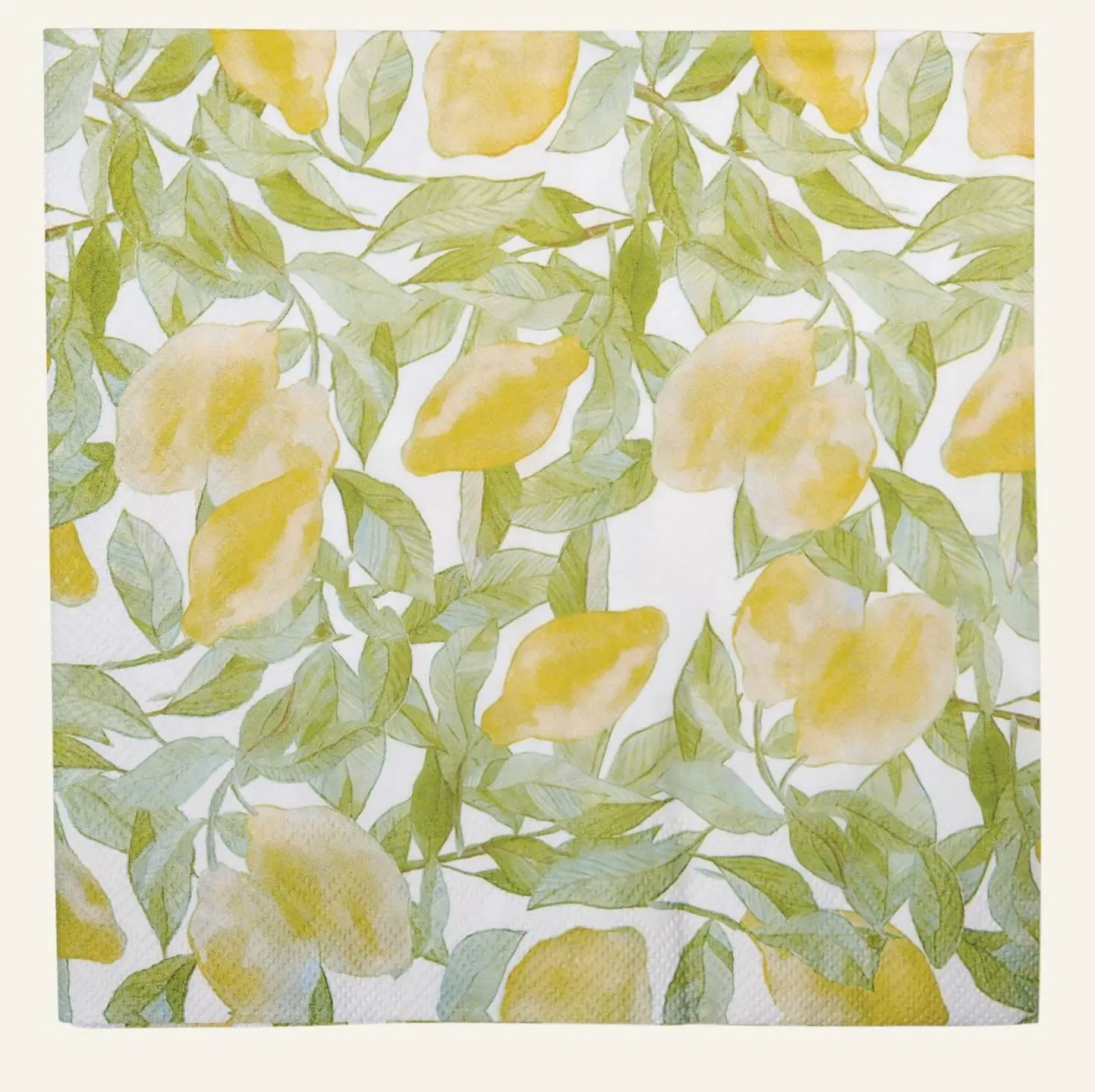 Middagsservetter multi/gul - 40x40 cm