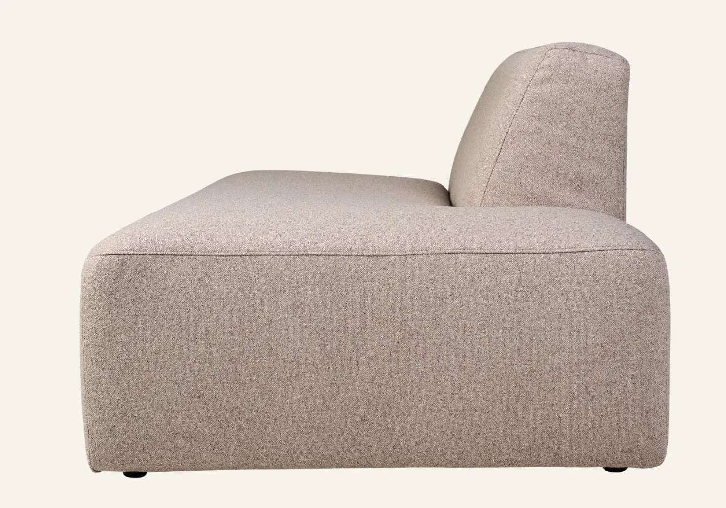 Modul öppen ände höger beige - 134x93x73 cm