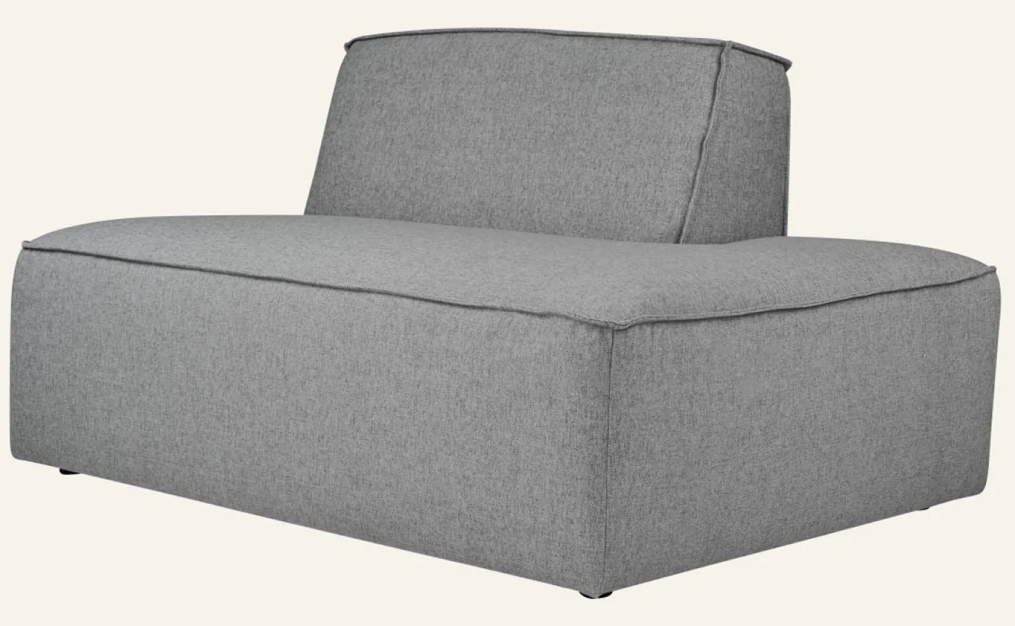 Modul öppen ände höger grå - 134x93x73 cm