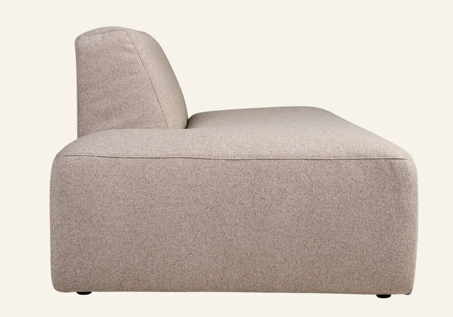 Modul öppen ände vänster beige - 134x93x73 cm