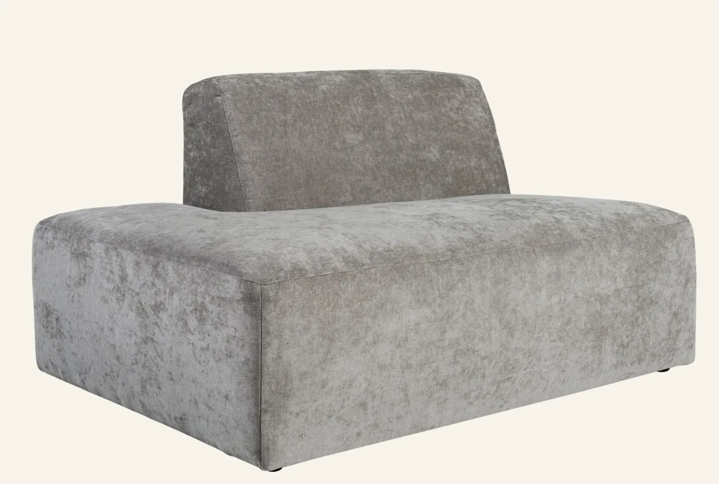Modul öppen ände vänster grå - 134x93x73 cm