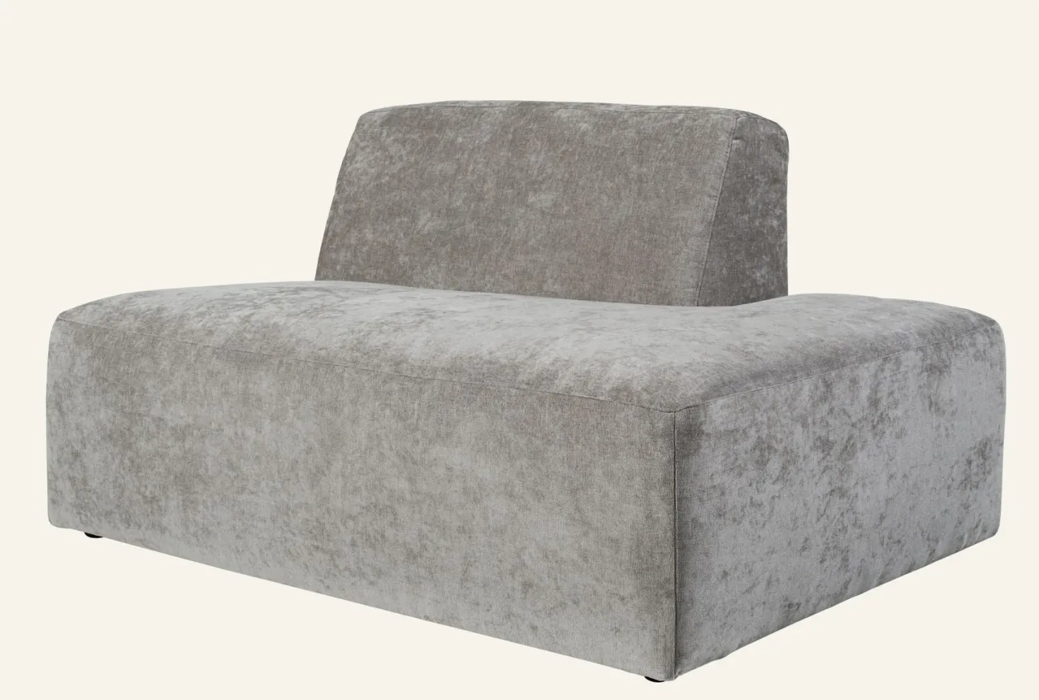 Modul öppen ände vänster grå - 134x93x73 cm