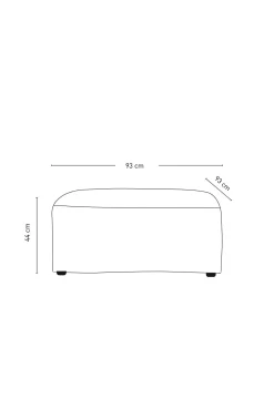 Modul puff grå - 98x93x44 cm