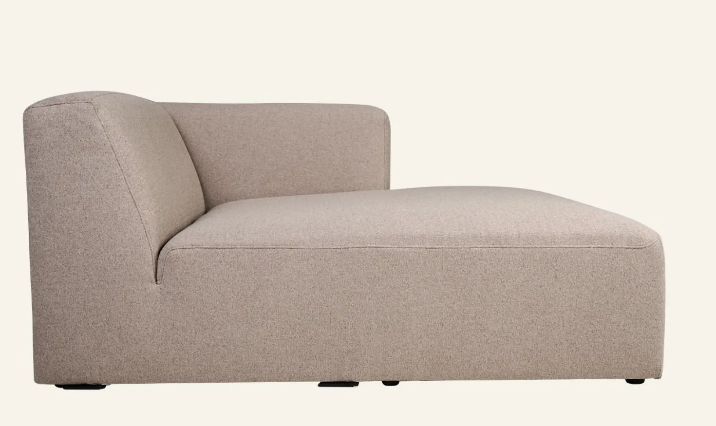Modul schäslong höger beige - 154x114x73 cm