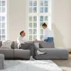 Modul schäslong höger grå - 114x154x73 cm