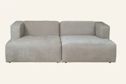 Modul schäslong höger grå - 114x154x73 cm
