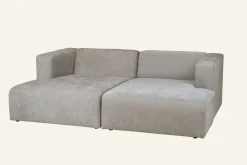 Modul schäslong höger grå - 114x154x73 cm