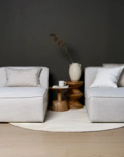 Modul schäslong höger natur - 154x114x73 cm