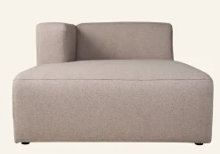 Modul schäslong vänster beige - 154x114x73 cm