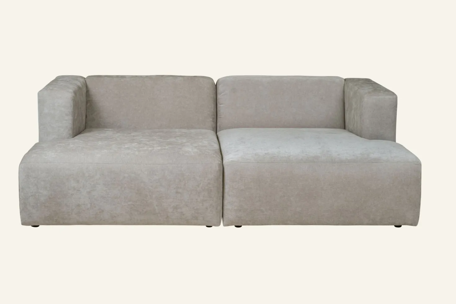 Modul schäslong vänster grå - 114x154x73 cm